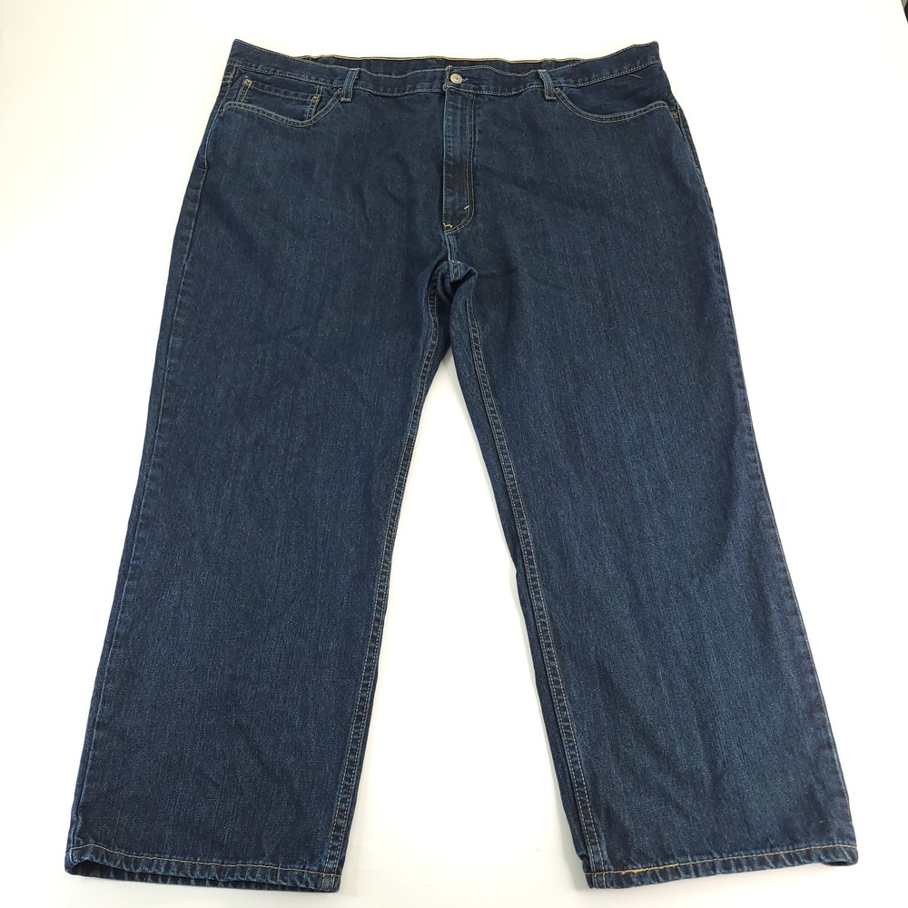 Levis 559 Jeans Mens 48 x 30 Meas 48 x 28 Blue Denim Relaxed Straight Dark Wash‎